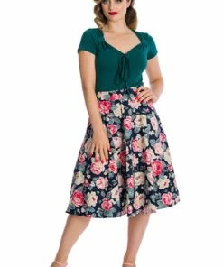 Banned Danni Top -ROCKABILLY TOPS Shop 06 29 TP10424GREEN 0172 300x