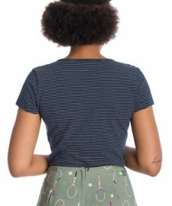 Banned Danni Top -ROCKABILLY TOPS Shop 06 29 TP10424 20NAVY 0563 300x