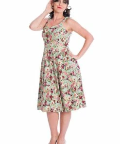 Banned Garden Green Dress -ROCKABILLY TOPS Shop 06 30 DR16616 1288 300x