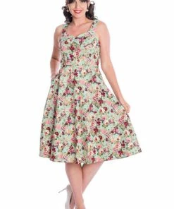 Banned Garden Green Dress -ROCKABILLY TOPS Shop 06 30 DR16616 1289 300x