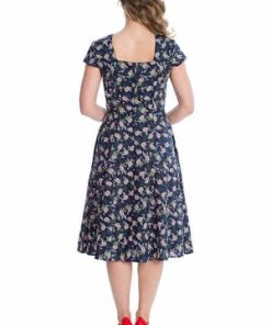 Banned Tropic Dress -ROCKABILLY TOPS Shop 06 30 DR16627NAVY 1349 300x
