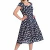 Banned Tropic Dress 1 Banned Tropic Dress -ROCKABILLY TOPS Shop 06 30 DR16627NAVY 1352 300x