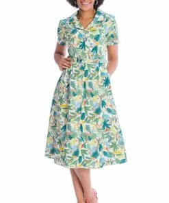 Banned Forest Dress 15 Banned Forest Dress -ROCKABILLY TOPS Shop 06 30 DR16649WHITE 1285 300x