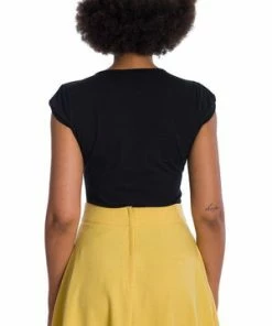Banned Be Free Jersey Top -ROCKABILLY TOPS Shop 06 30 TP10432BLK 0972 300x