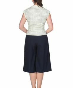 Banned Tile Print 50s Blouse -ROCKABILLY TOPS Shop 1578475297BL14045MINT02 300x