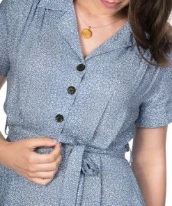 Banned Ditzy Floral Dress -ROCKABILLY TOPS Shop 1579511259DR16262BLUE04 300x