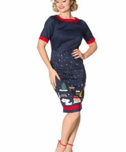 Banned Christmas Town Pencil Dress