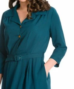 Banned Miss Cute Spot Dress -ROCKABILLY TOPS Shop 1611846933DR16518 20GRN 204 300x