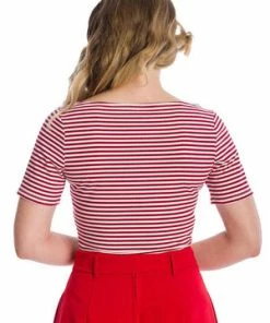 Banned Szizzle Stripe Top -ROCKABILLY TOPS Shop 162748022206 29 ST81051RED 20TP10452RED 0508 300x
