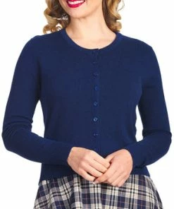 Banned Winter Storm Cardigan -ROCKABILLY TOPS Shop 1642521499CA21130 20NAVY0748 300x