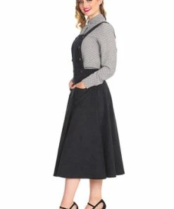 Banned Mary Jane Pinafore Dress -ROCKABILLY TOPS Shop 1642522742DR16713 20BLK0638 300x