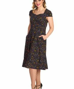Banned All Hallows Cat Fit & Flare Dress 8 Banned All Hallows Cat Fit & Flare Dress -ROCKABILLY TOPS Shop 1642524906DR167611491 300x