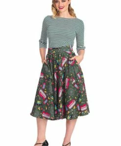 Banned Merry Xmas Stripe Top -ROCKABILLY TOPS Shop 1642529017TP10476 20WHT 20GRN 20SK25400 20WHT 20GRN0021 300x