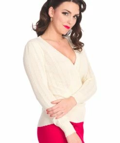 Banned Royal Top -ROCKABILLY TOPS Shop 1642529288TP10481WHT 200533 300x