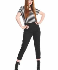 Banned Sweet Yet Spooky Stripe Top 23 Banned Sweet Yet Spooky Stripe Top -ROCKABILLY TOPS Shop 1642529428TP10484WHT4027 300x