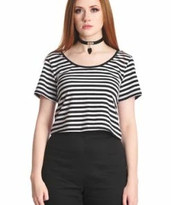 Banned Sweet Yet Spooky Stripe Top 20 Banned Sweet Yet Spooky Stripe Top -ROCKABILLY TOPS Shop 1642529428TP10484WHT4030 300x