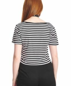 Banned Sweet Yet Spooky Stripe Top 21 Banned Sweet Yet Spooky Stripe Top -ROCKABILLY TOPS Shop 1642529428TP10484WHT4032 300x