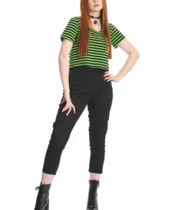 Banned Sweet Yet Spooky Stripe Top 19 Banned Sweet Yet Spooky Stripe Top -ROCKABILLY TOPS Shop 1642529459TP10484GRN4034 300x