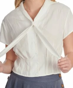 Banned Summer Ahoy Blouse -ROCKABILLY TOPS Shop 1659038939BL14156WHT13214 300x