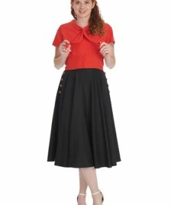 Banned Summer Ahoy Blouse -ROCKABILLY TOPS Shop 1659041357SK25433BLK 20BL14156RED12599 300x