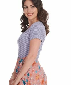 Banned Summer Stripe Top -ROCKABILLY TOPS Shop 1659341029TP10548BLUE 20SK25436PINK12366 300x