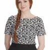 Banned Lady Cool Top -ROCKABILLY TOPS Shop 1659354100TP10565 20BLK 20WHT14809 300x