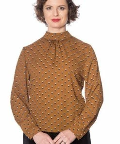 Banned 20s Funnel Top -ROCKABILLY TOPS Shop 20s funnel top banned 3 300x