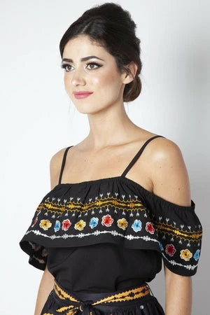 Voodoo Vixen Anna Embroidered Ruffle Top 8 Voodoo Vixen Anna Embroidered Ruffle Top - Image 6