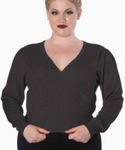 Banned Basic Instinct Long Sleeve Top -ROCKABILLY TOPS Shop Basic Instinct Long Sleeve Top Banned 25 300x