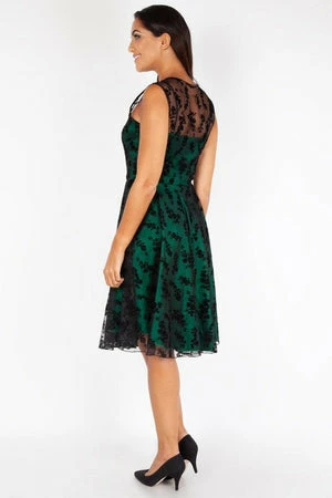 Voodoo Vixen Begonia Floral Skater Dress 4 Voodoo Vixen Begonia Floral Skater Dress - Image 2