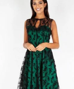 Voodoo Vixen Begonia Floral Skater Dress