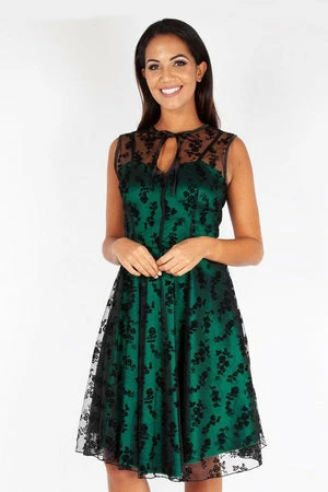Voodoo Vixen Begonia Floral Skater Dress 3 Voodoo Vixen Begonia Floral Skater Dress