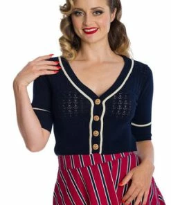 Banned Boat Club Cardigan -ROCKABILLY TOPS Shop Boat Club Cardigan Banned 9 300x