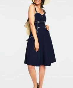 Voodoo Vixen Claudia Nautical Flared Dress -ROCKABILLY TOPS Shop Claudia Nautical Flared Dress Voodoo Vixen 4 6e15eebf f5c1 4511 9a85 4da83caf4ceb 300x