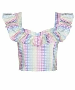 Voodoo Vixen Courtney Gingham Cropped Top -ROCKABILLY TOPS Shop Courtney Gingham Cropped Top Voodoo Vixen 3 300x