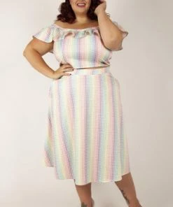 Voodoo Vixen Courtney Gingham Cropped Top -ROCKABILLY TOPS Shop Courtney Gingham Cropped Top Voodoo Vixen 6 300x