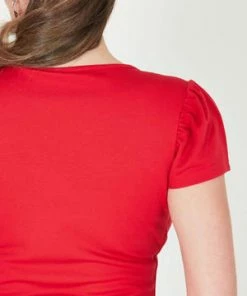 Voodoo Vixen Debbie Daisy Trim Top -ROCKABILLY TOPS Shop Debbie Daisy Trim Top Voodoo Vixen 10 300x