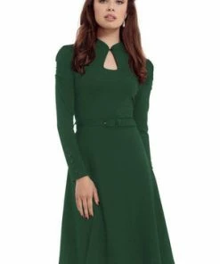 Voodoo Vixen Dita 50s Flared Dress With Cut-Out 33 Voodoo Vixen Dita 50s Flared Dress With Cut-Out -ROCKABILLY TOPS Shop Dita 50s Flared Dress With Cut Out Voodoo Vixen 11 300x