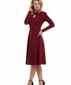 Voodoo Vixen Dita 50s Flared Dress With Cut-Out 37 Voodoo Vixen Dita 50s Flared Dress With Cut-Out -ROCKABILLY TOPS Shop Dita 50s Flared Dress With Cut Out Voodoo Vixen 15 300x