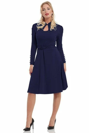 Voodoo Vixen Dita 50s Flared Dress With Cut-Out 8 Voodoo Vixen Dita 50s Flared Dress With Cut-Out - Image 6