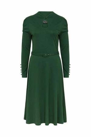 Voodoo Vixen Dita 50s Flared Dress With Cut-Out 11 Voodoo Vixen Dita 50s Flared Dress With Cut-Out - Image 9