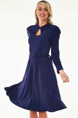 Voodoo Vixen Dita 50s Flared Dress With Cut-Out 3 Voodoo Vixen Dita 50s Flared Dress With Cut-Out