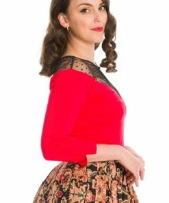 Banned Evita Evening Top 11 Banned Evita Evening Top -ROCKABILLY TOPS Shop Evita Evening Top Banned 3 300x