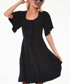 Voodoo Vixen Felicity Fuller Sleeve Flare Dress