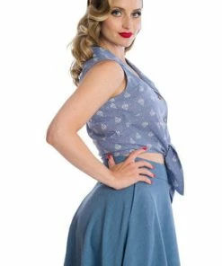 Banned Hot Air Balloon Dreaming Blouse -ROCKABILLY TOPS Shop Hot Air Balloon Dreaming Blouse Banned 4 300x