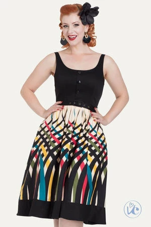 Voodoo Vixen Jean Border Print Flared Dress 10 Voodoo Vixen Jean Border Print Flared Dress - Image 8