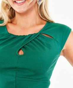 Voodoo Vixen Kira Keyhole Twist Knit Pullover Top -ROCKABILLY TOPS Shop Kira Keyhole Twist Knit Pullover Top Voodoo Vixen 5 300x