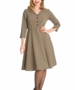 Banned Lady Check Swing Dress -ROCKABILLY TOPS Shop Lady Check Swing Dress Banned 3 300x