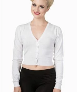Banned Little Luxury Cropped Cardigan -ROCKABILLY TOPS Shop Little Luxury Cropped Cardigan Banned 3 300x