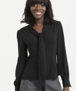 Voodoo Vixen Madeline 40s Black Blouse
